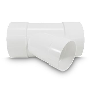 PVC 4" Wye (Hub x Hub x Hub)